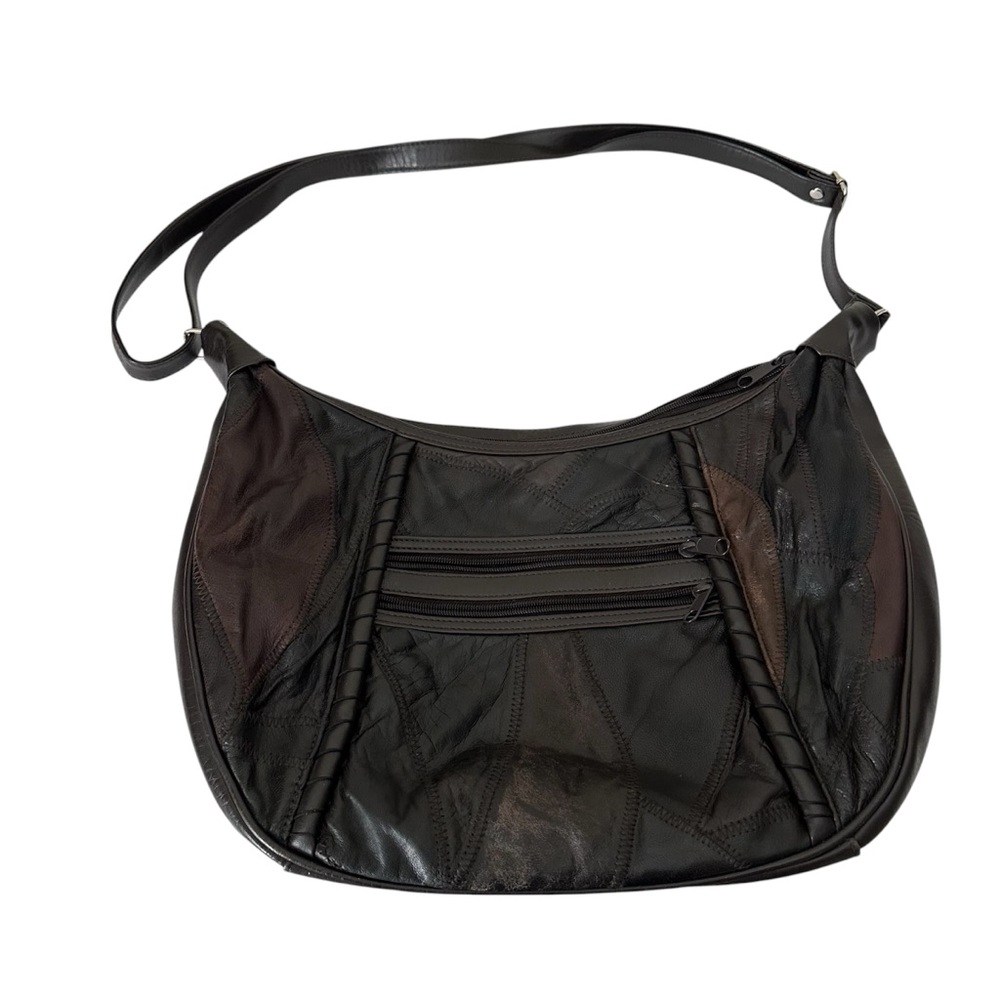 BH Brown Patchwork Boho Crossbody Purse Handbag